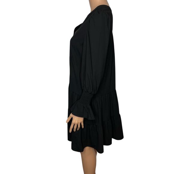 Tuckernuck Pomander Place Kenzo Crepe Long Sleeve Mini Dress size S Black - Picture 3 of 9